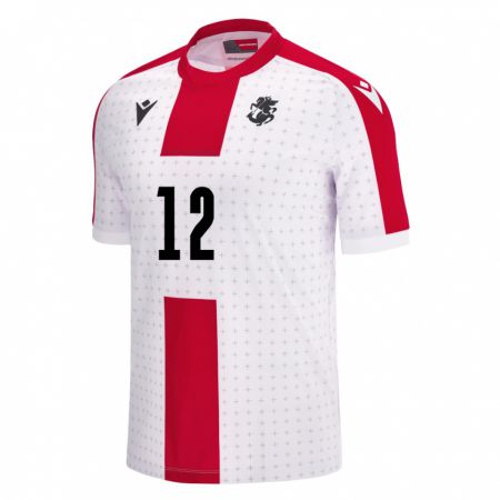 Kandiny Niño Camiseta Georgia Tatia Gabunia #12 Blanco 1ª Equipación 24-26 La Camisa