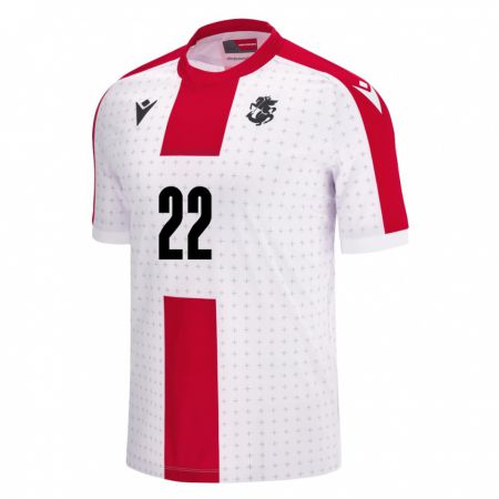 Kandiny Niño Camiseta Georgia Svetalna Gabelaia #22 Blanco 1ª Equipación 24-26 La Camisa