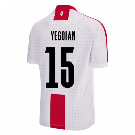 KandinyキッズジョージアIrakli Yegoian#15白ホームシャツ24-26ジャージーユニフォーム