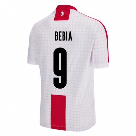 Kandiny Bambino Maglia Georgia Maiko Bebia #9 Bianco Kit Gara Home 24-26 Maglietta