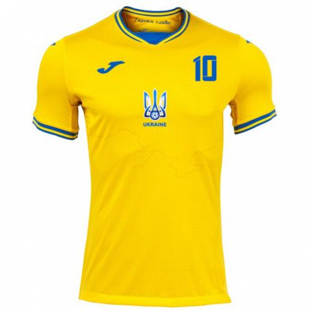 Kandiny Kinder Ukraine Nadiia Kunina #10 Gelb Heimtrikot Trikot 24-26 T-Shirt Österreich