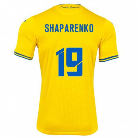 Kandiny Kinder Ukraine Mykola Shaparenko #19 Gelb Heimtrikot Trikot 24-26 T-Shirt Österreich