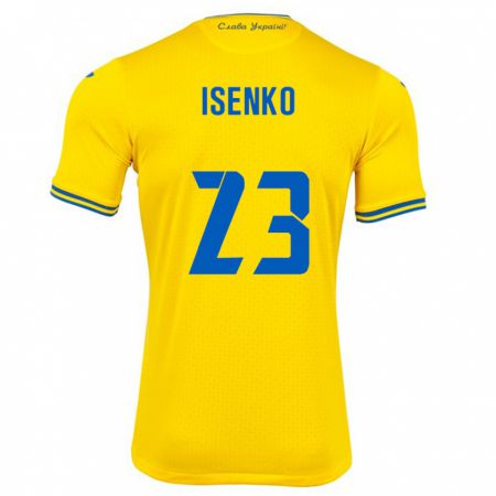 Kandiny Kinderen Oekraïne Pavlo Isenko #23 Geel Thuisshirt Thuistenue 24-26 T-Shirt België