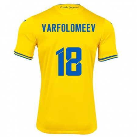 Kandiny Kinder Ukraine Ivan Varfolomeev #18 Gelb Heimtrikot Trikot 24-26 T-Shirt Österreich