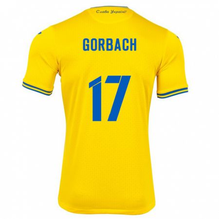 KandinyキッズウクライナIgor Gorbach#17黄ホームシャツ24-26ジャージーユニフォーム