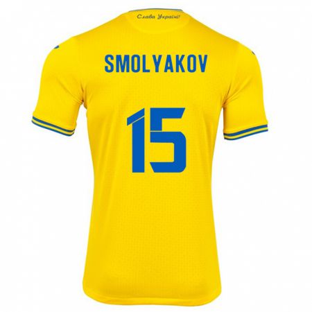 Kandiny Kinder Ukraine Artem Smolyakov #15 Gelb Heimtrikot Trikot 24-26 T-Shirt Österreich