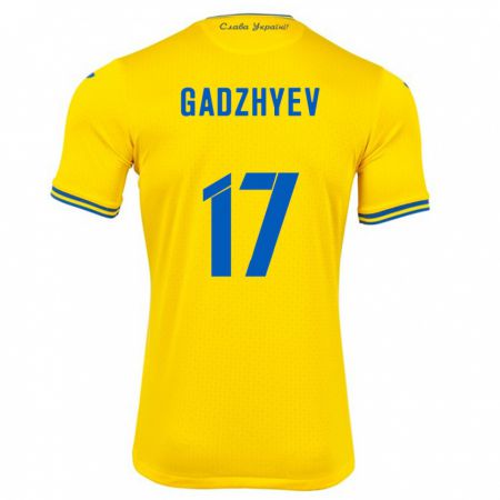 Kandiny Kinderen Oekraïne Ramik Gadzhyev #17 Geel Thuisshirt Thuistenue 24-26 T-Shirt