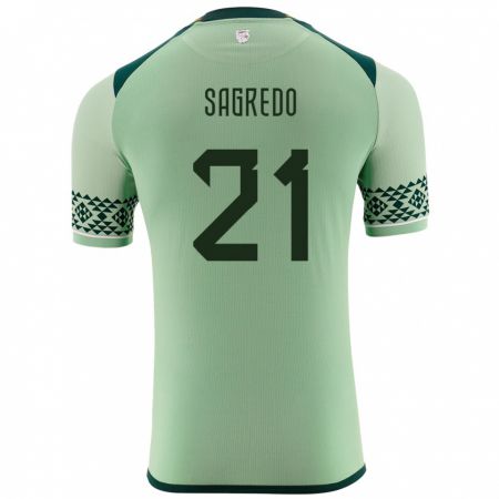 Kandiny Niño Camiseta Bolivia José Sagredo #21 Verde Claro 1ª Equipación 24-26 La Camisa México