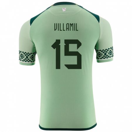 Kandiny Niño Camiseta Bolivia Gabriel Villamíl #15 Verde Claro 1ª Equipación 24-26 La Camisa México