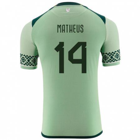 Kandiny Niño Camiseta Bolivia Robson Matheus #14 Verde Claro 1ª Equipación 24-26 La Camisa México