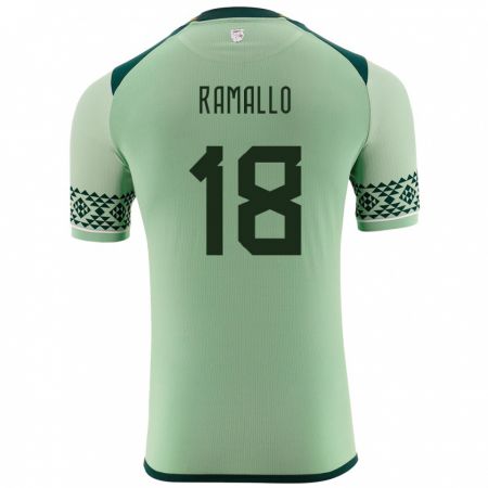 Kandiny Bambino Maglia Bolivia Rodrigo Ramallo #18 Verde Chiaro Kit Gara Home 24-26 Maglietta