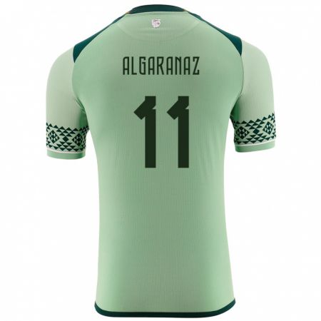 Kandiny Bambino Maglia Bolivia Carmelo Algarañaz #11 Verde Chiaro Kit Gara Home 24-26 Maglietta