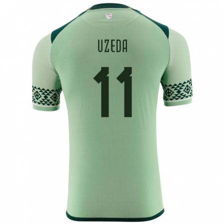 Kandiny Kinder Bolivien Javier Uzeda #11 Hellgrün Heimtrikot Trikot 24-26 T-Shirt Österreich