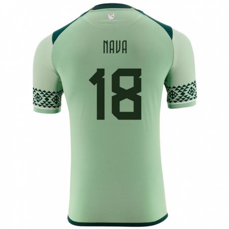 Kandiny Niño Camiseta Bolivia Fernando Nava #18 Verde Claro 1ª Equipación 24-26 La Camisa México