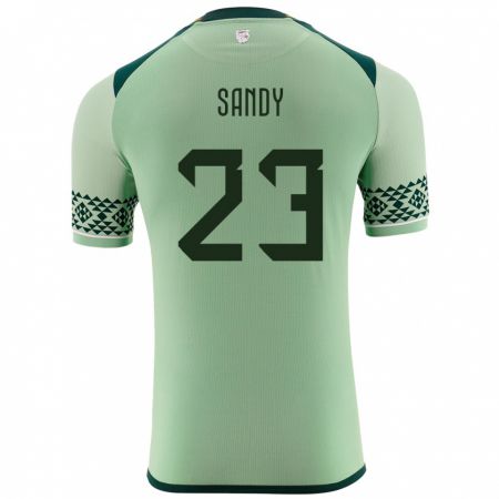 Kandiny Bambino Maglia Bolivia Daniel Sandy #23 Verde Chiaro Kit Gara Home 24-26 Maglietta