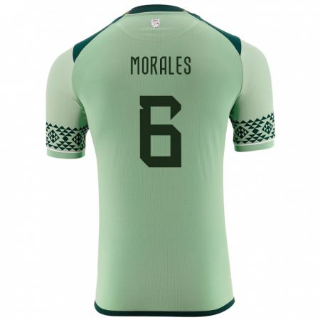 Kandiny Kinderen Bolivia Efraín Morales #6 Licht Groen Thuisshirt Thuistenue 24-26 T-Shirt België