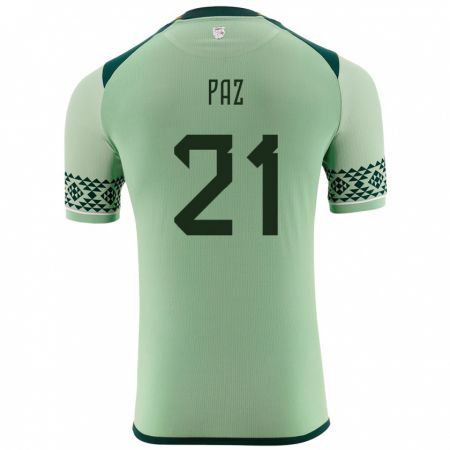 Kandiny Kinderen Bolivia Luis Paz #21 Licht Groen Thuisshirt Thuistenue 24-26 T-Shirt