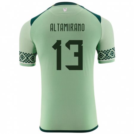 KandinyキッズボリビアSebastian Altamirano#13ライトグリーンホームシャツ24-26ジャージーユニフォーム