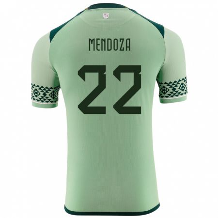 Kandiny Bambino Maglia Bolivia Gonzalo Mendoza #22 Verde Chiaro Kit Gara Home 24-26 Maglietta