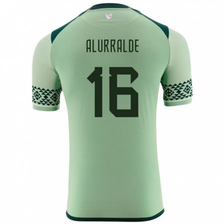 Kandiny Niño Camiseta Bolivia Samantha Alurralde #16 Verde Claro 1ª Equipación 24-26 La Camisa México