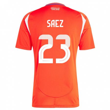 Kandiny Kinder Chile Ignacio Sáez #23 Rot Heimtrikot Trikot 24-26 T-Shirt Österreich