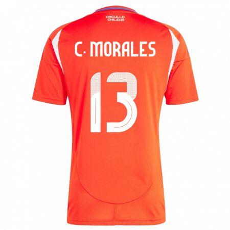 Kandiny Kinder Chile Cristián Morales #13 Rot Heimtrikot Trikot 24-26 T-Shirt Österreich