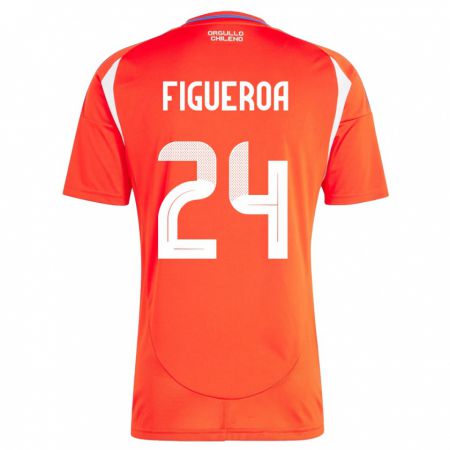 KandinyキッズチリÁmbar Figueroa#24赤ホームシャツ24-26ジャージーユニフォーム