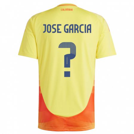 Kandiny Kinderen Colombia José García #0 Geel Thuisshirt Thuistenue 24-26 T-Shirt België