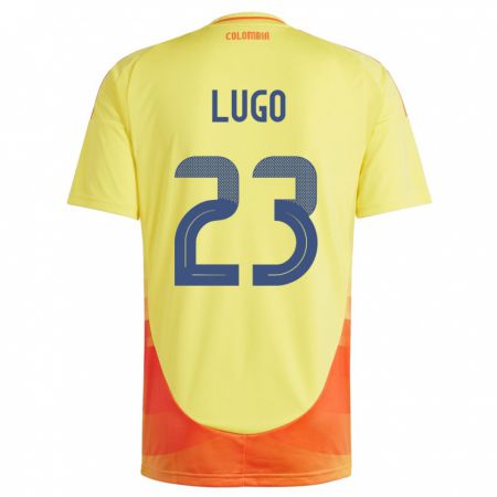 Kandiny Bambino Maglia Colombia Michelle Lugo #23 Giallo Kit Gara Home 24-26 Maglietta