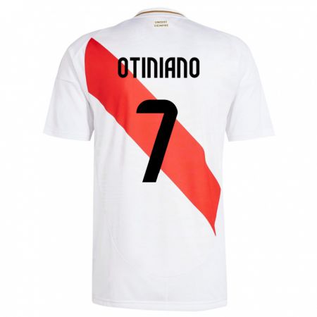 Kandiny Bambino Maglia Perù Steffani Otiniano #7 Bianco Kit Gara Home 24-26 Maglietta