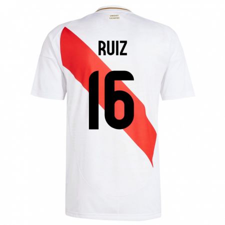 Kandiny Kinderen Peru Birka Ruiz #16 Wit Thuisshirt Thuistenue 24-26 T-Shirt België