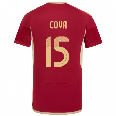 Kandiny Kinderen Venezuela Adrián Cova #15 Bourgondië Thuisshirt Thuistenue 24-26 T-Shirt België