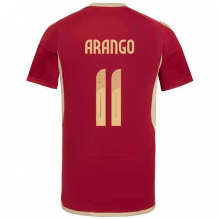 Kandiny Bambino Maglia Venezuela Juan Arango #11 Borgogna Kit Gara Home 24-26 Maglietta