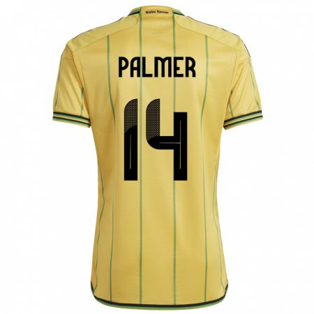 Kandiny Kinderen Jamaica Kasey Palmer #14 Geel Thuisshirt Thuistenue 24-26 T-Shirt