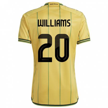 Kandiny Kinderen Jamaica Victoria Williams #20 Geel Thuisshirt Thuistenue 24-26 T-Shirt België