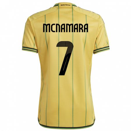 Kandiny Bambino Maglia Giamaica Peyton Mcnamara #7 Giallo Kit Gara Home 24-26 Maglietta