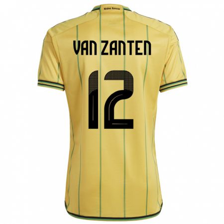 Kandiny Bambino Maglia Giamaica Kiki Van Zanten #12 Giallo Kit Gara Home 24-26 Maglietta