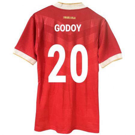 Kandiny Kinderen Panama Aníbal Godoy #20 Rood Thuisshirt Thuistenue 24-26 T-Shirt België