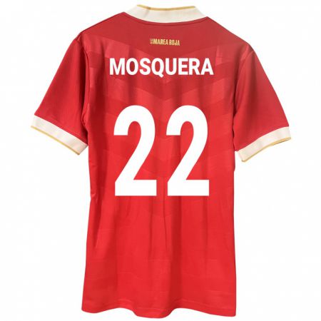 Kandiny Kinder Panama Orlando Mosquera #22 Rot Heimtrikot Trikot 24-26 T-Shirt Österreich