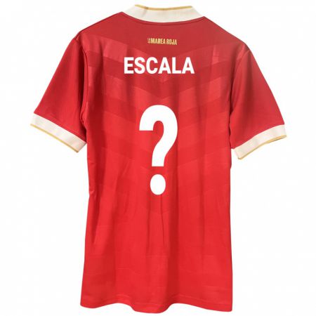 Kandiny Kinderen Panama Virgilio Escala #0 Rood Thuisshirt Thuistenue 24-26 T-Shirt