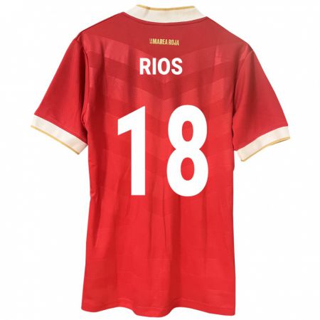 Kandiny Bambino Maglia Panamá Héctor Ríos #18 Rosso Kit Gara Home 24-26 Maglietta