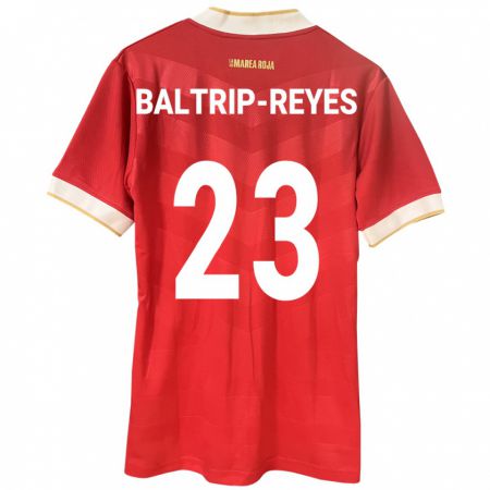 Kandiny Kinderen Panama Carina Baltrip-Reyes #23 Rood Thuisshirt Thuistenue 24-26 T-Shirt