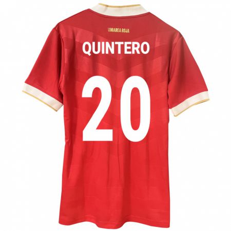 Kandiny Kinder Panama Aldrith Quintero #20 Rot Heimtrikot Trikot 24-26 T-Shirt Österreich