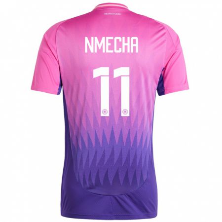 Kandiny Bambino Maglia Germania Lukas Nmecha #11 Rosa Viola Kit Gara Away 24-26 Maglietta