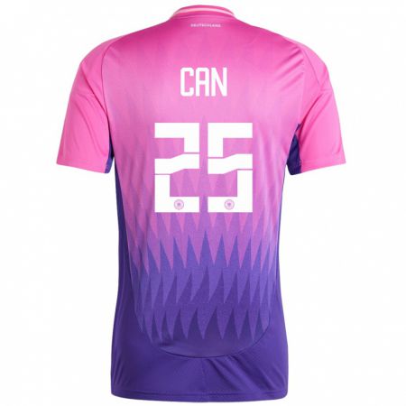 Kandiny Bambino Maglia Germania Emre Can #25 Rosa Viola Kit Gara Away 24-26 Maglietta