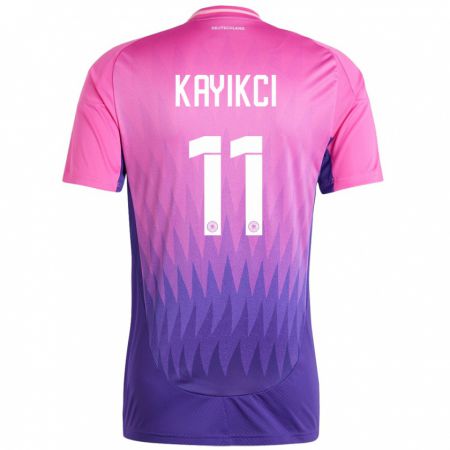 Kandiny Kinder Deutschland Hasret Kayikci #11 Pink Lila Auswärtstrikot Trikot 24-26 T-Shirt Österreich