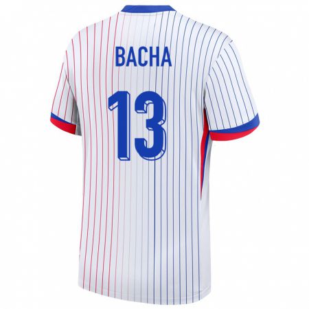 Kandiny Bambino Maglia Francia Selma Bacha #13 Bianco Kit Gara Away 24-26 Maglietta