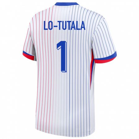 Kandiny Bambino Maglia Francia Thimothee Lo Tutala #1 Bianco Kit Gara Away 24-26 Maglietta