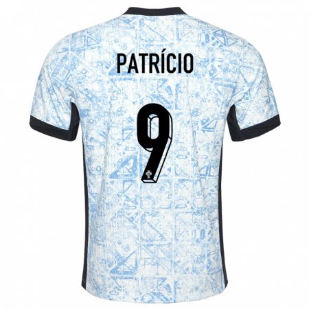 Kandiny Kinder Portugal Nuno Patricio #9 Cremeblau Auswärtstrikot Trikot 24-26 T-Shirt Österreich