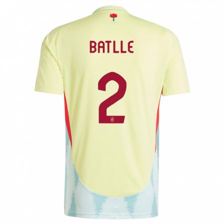 Kandiny Bambino Maglia Spagna Ona Batlle #2 Giallo Kit Gara Away 24-26 Maglietta